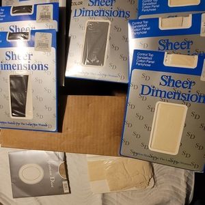 12 pairs of vintage sheer Demsions pantyhose